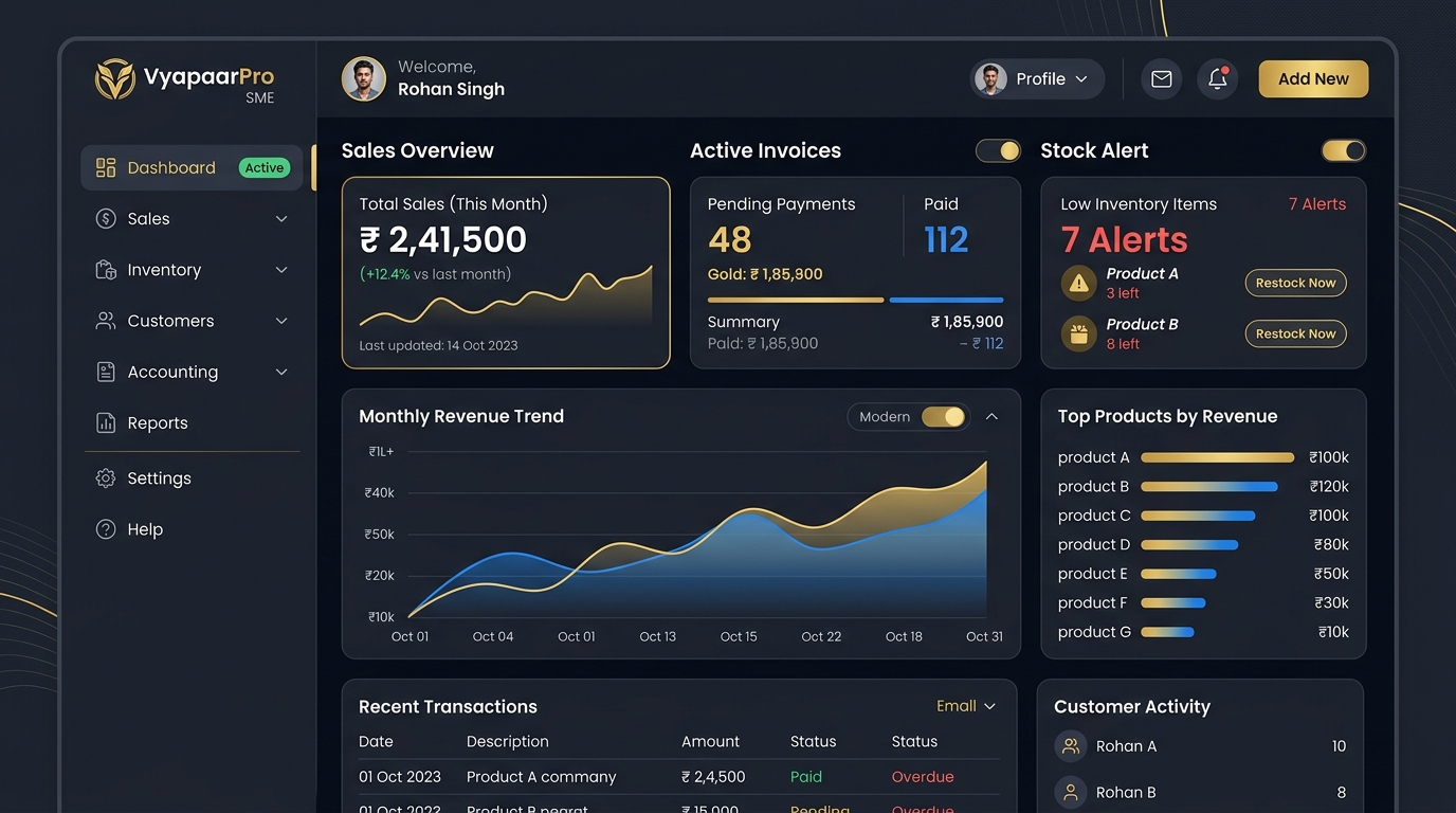 Vyapaargo Dashboard